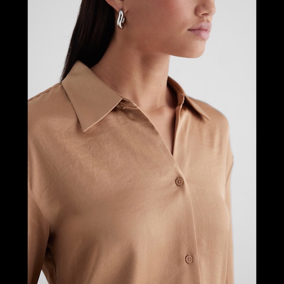 โจ HP โจ Satin โจ Boyfriend Portofino Shirt (Read Description) โจ - Picture 2 of 12